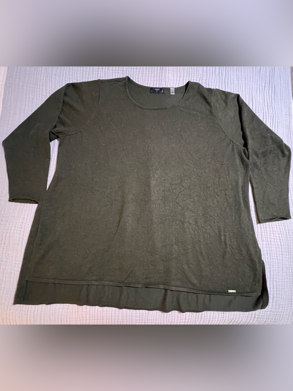 TAHARI Lightweight Olive Green Women’s Knit Top 3X